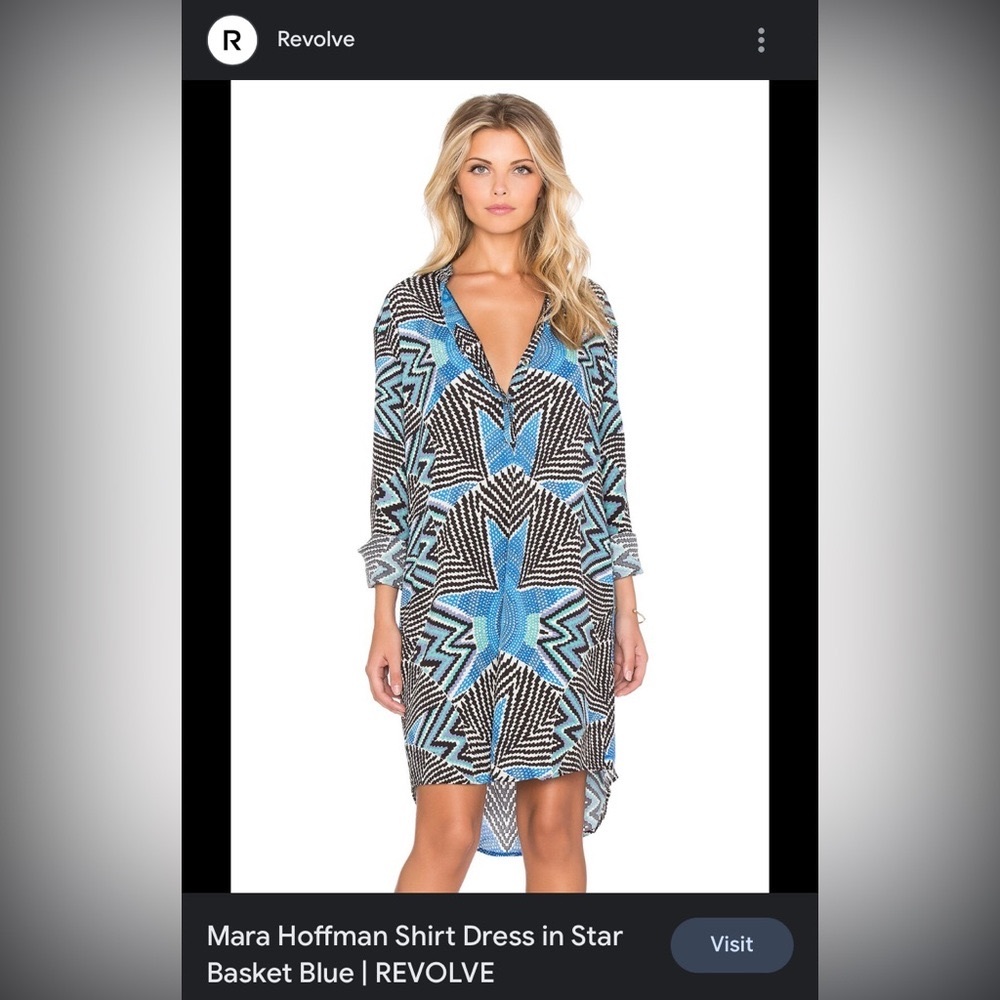 Mara Hoffman
 Dress in Star Basket Blue by
Color:Star Basket Blue small